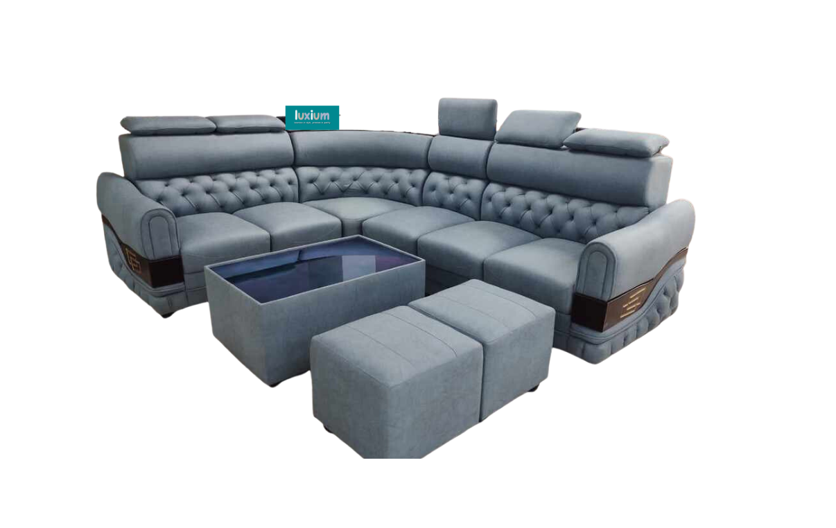 L shape corner sofa in slate grey Color LCS007