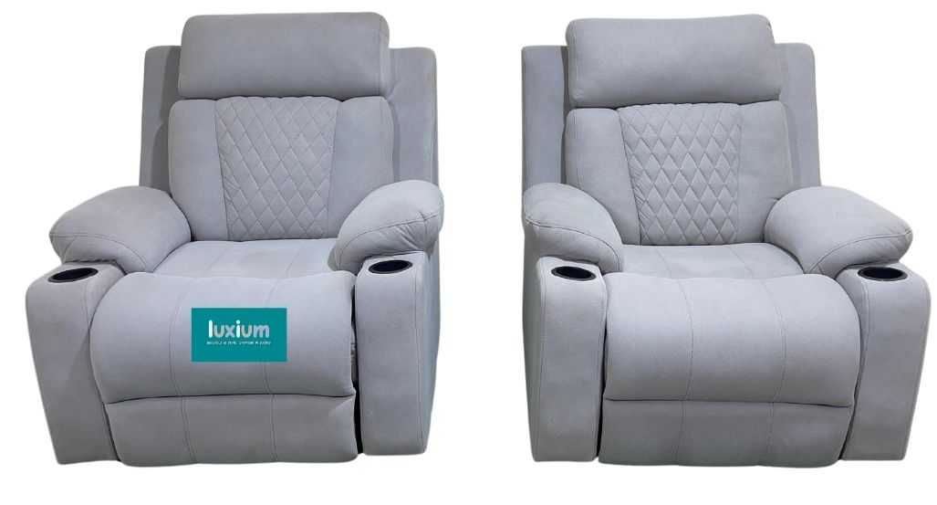 3+1+1 Light Grey color Recliner Sofa LRS001