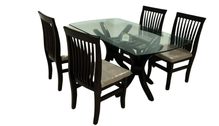 Seater Dining Set with Glass – Luxium India - Main Image