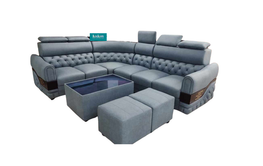 L shape corner sofa in slate grey Color LCS007