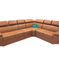 Leatherette Ship Model Corner sofa Tan color - LCS012