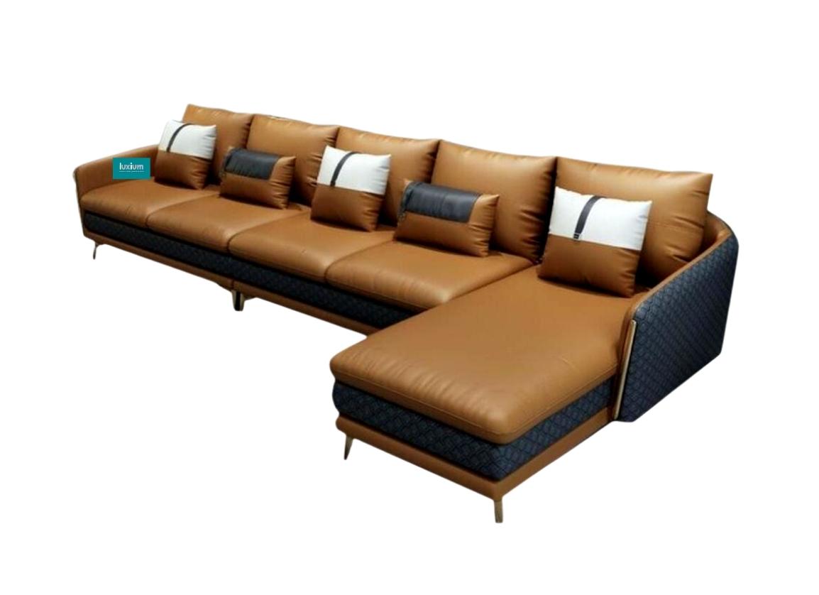 Tan color Contemporary design sectional sofa LCS013