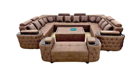 U shape 12 seater corner sofa  with 2 attached corners