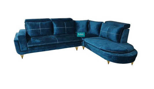 Navy Blue color L shape sofa LCS035