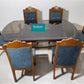 Seix Seater Dining Set with Top Glass LDS002