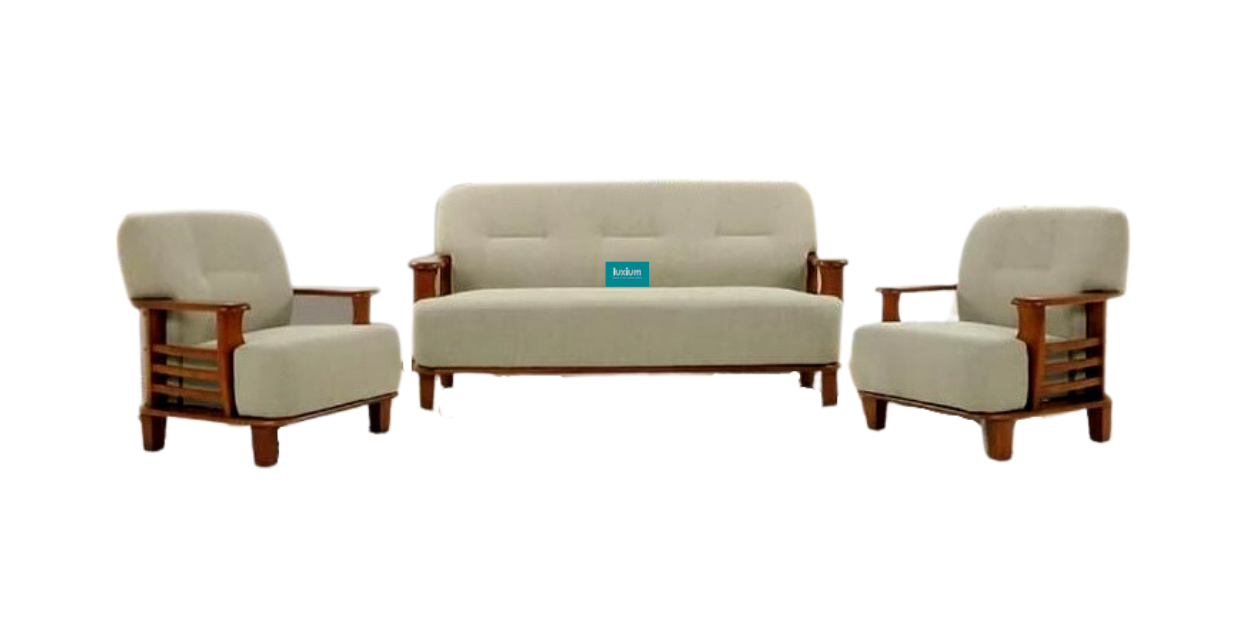 Off white Teakwood sofa five seater LS013