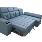 DARK GREY PULL OUT SOFA CUMBED WITH STORAGE LOUNGER LSC001