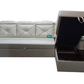 Off white leatherette pull out sofa cumbed and storage LSC003