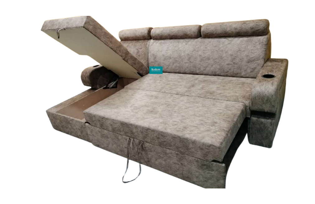 Fabric sofa cumbed and sleeper storage LSC004