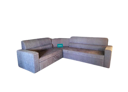 Grey color pull out Sofa Corner Cumbed