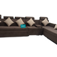 Chestnut brown color pull out sofa cumbed