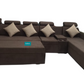 Chestnut brown color pull out sofa cumbed