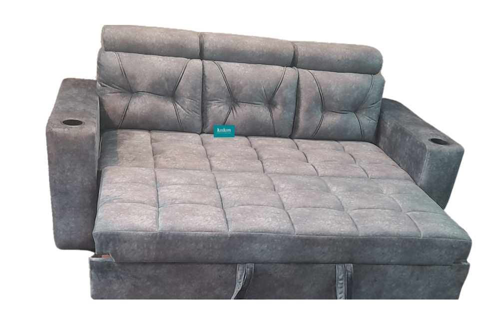 Three seater Grey color Fabric Sofa Cum Bed  LSC016