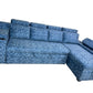 NAVY BLUE PULL OUT SOFA CUMBED WITH STORAGE LOUNGER LSC018