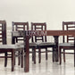 4 Seater Dining Set in Dark Brown color
