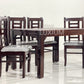 4 Seater Dining Set in Dark Brown color