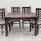 4 Seater Dining Set in Dark Brown color