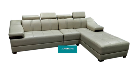 Leatherette Sectional sofa Three Seater plus attached sleeper section