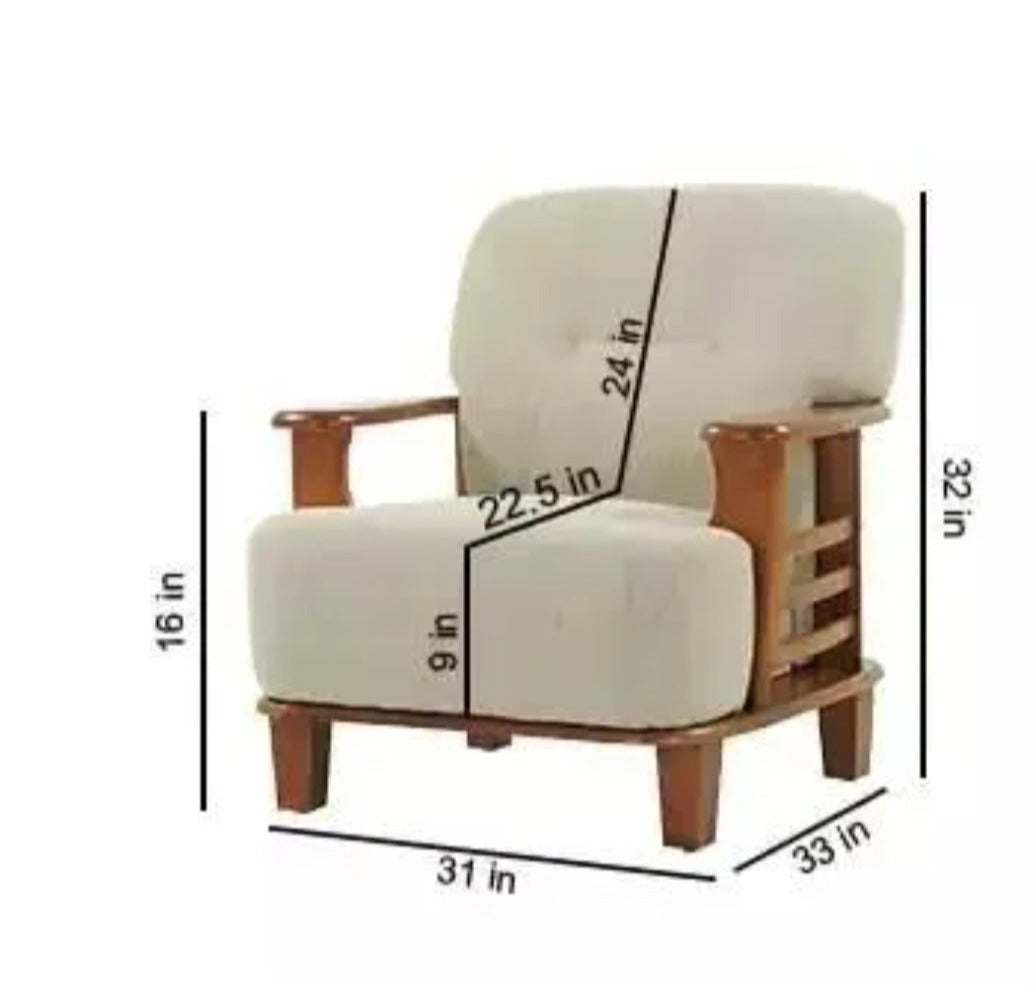 Off white Teakwood sofa five seater LS013